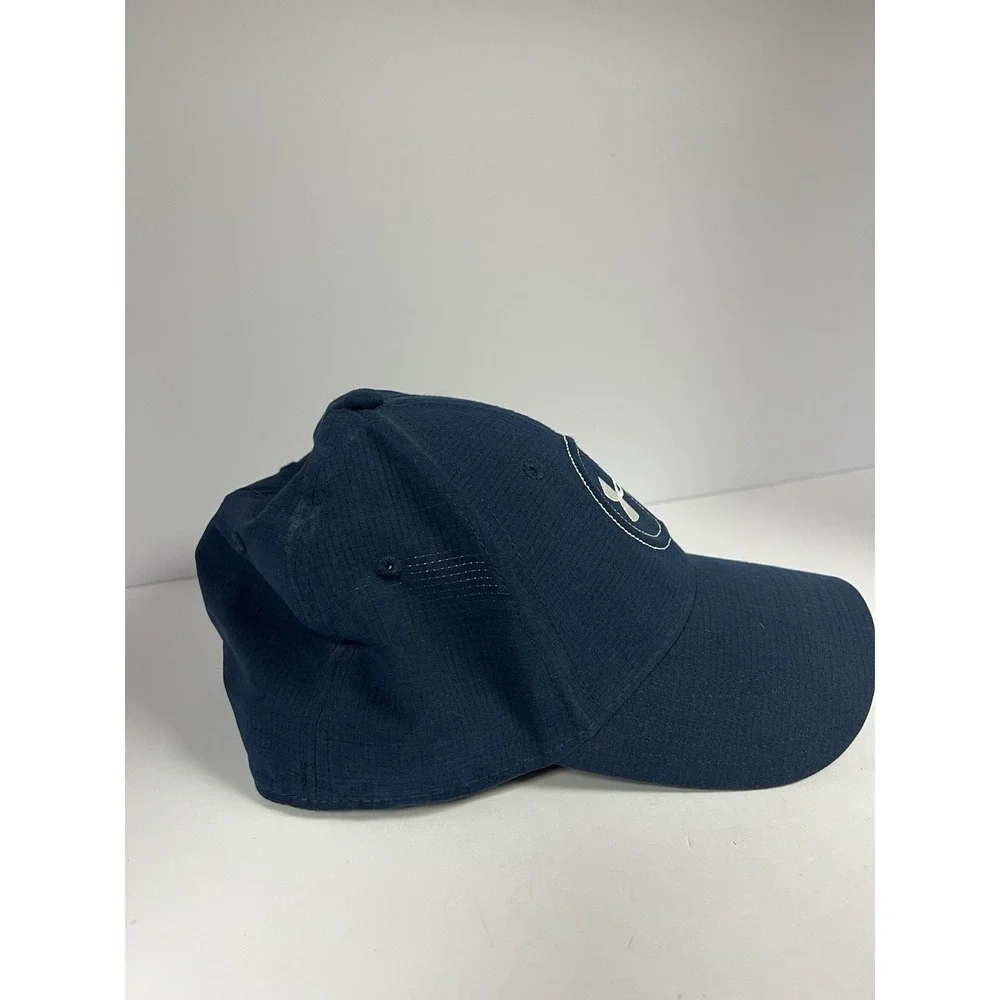 UNDER ARMOUR GOLF Cap Flex Fit Hat Breathable Size‎ MD/LG Navy White Logo